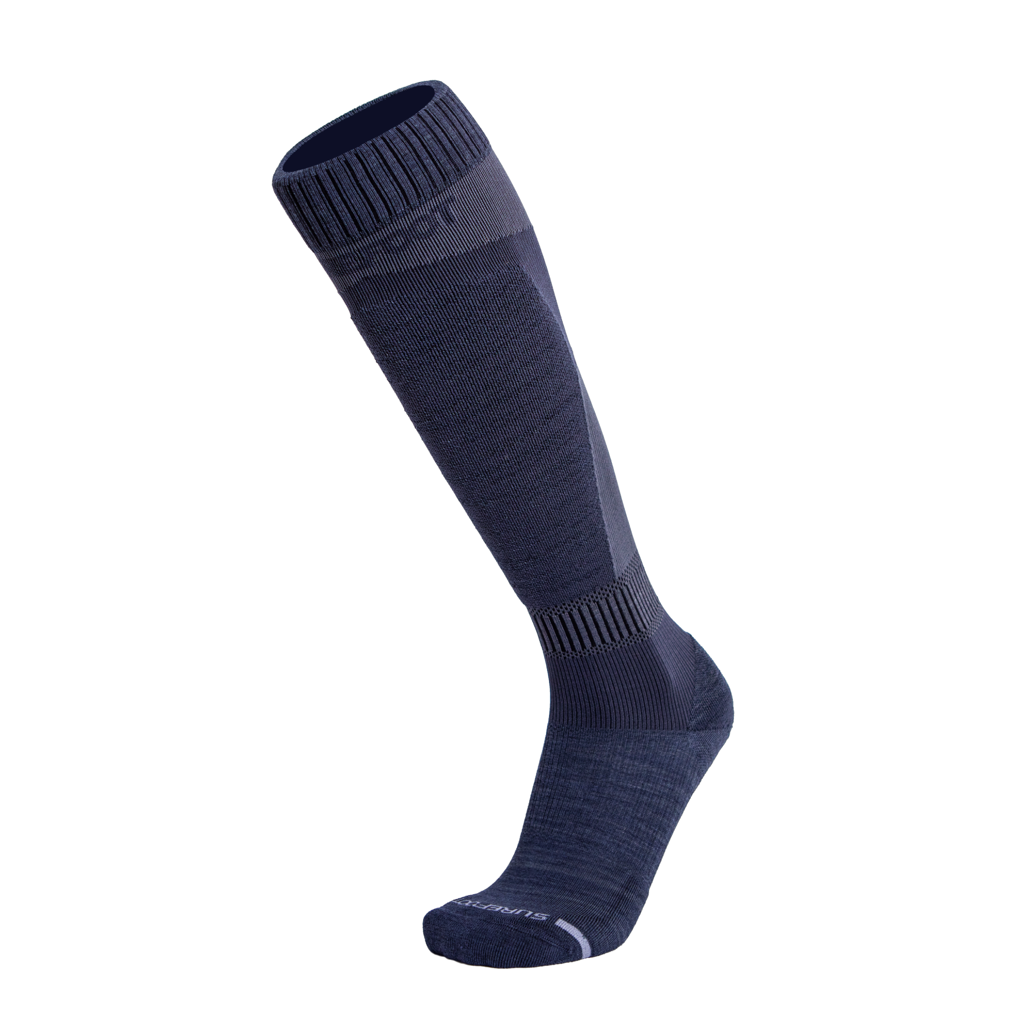 Surefoot ski  sock in grey on a white background