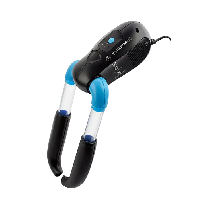 Black and blue handheld device with 'Thermacell' branding on a white background.